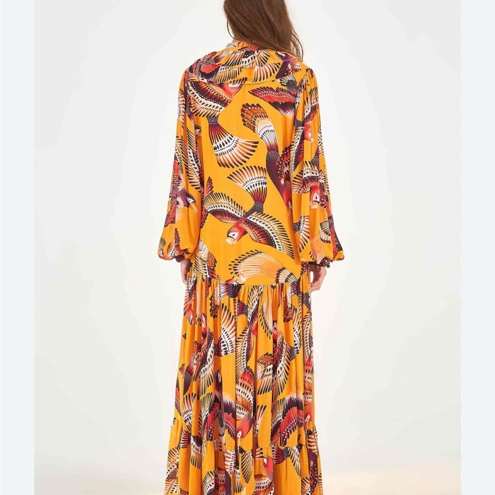 FARM Rio Orange Bird Print Dress - Picture 5 of 5